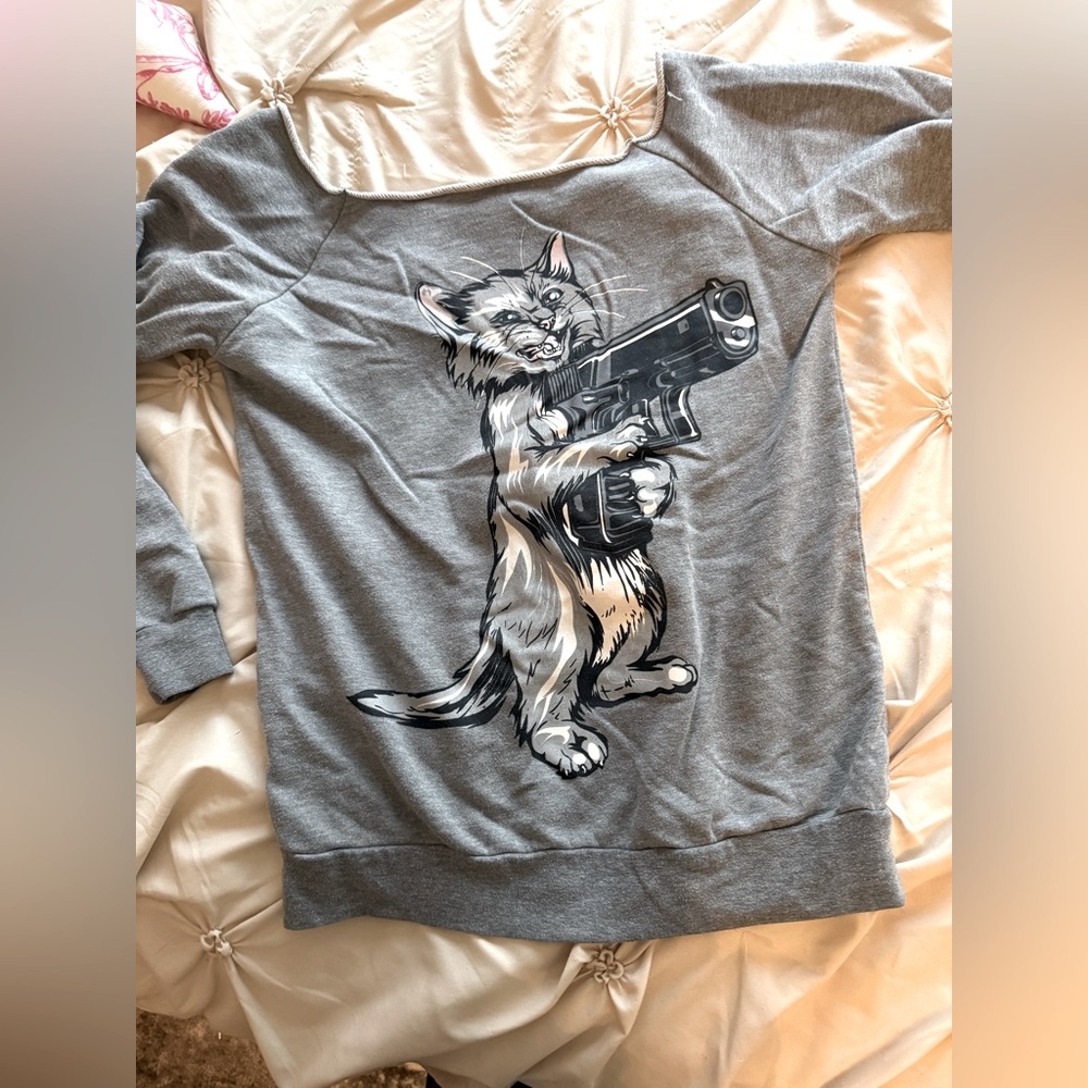 Iron Fist off the shoulder pullover